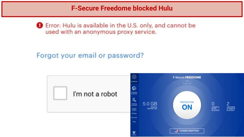 Doesn’t Work with: Hulu, Disney+ US/Canada, HBO Max, DAZN, and Amazon Prime Video US